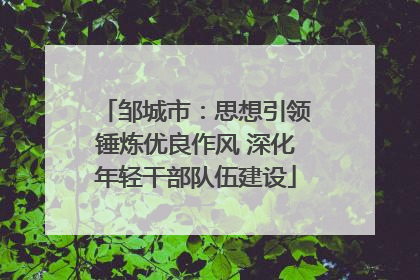 邹城市：思想引领锤炼优良作风 深化年轻干部队伍建设