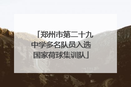 郑州市第二十九中学多名队员入选国家荷球集训队