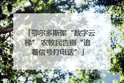 鄂尔多斯架“数字云梯” 农牧民告别“追着信号打电话”