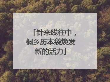 针来线往中，桐乡历本袋焕发新的活力