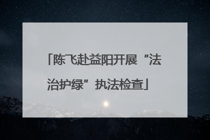 陈飞赴益阳开展“法治护绿”执法检查