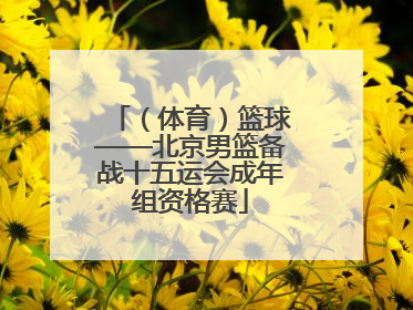 （体育）篮球——北京男篮备战十五运会成年组资格赛