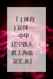 （体育）足球——中甲：辽宁铁人胜上海嘉定汇龙
