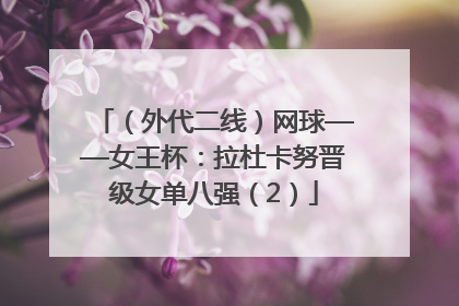 （外代二线）网球——女王杯：拉杜卡努晋级女单八强（2）
