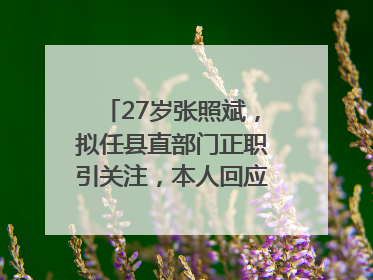 27岁张照斌，拟任县直部门正职引关注，本人回应：2019年选调生，此前负责公文相关工作