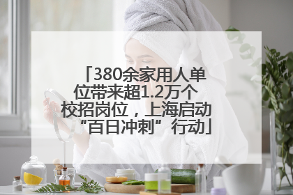 380余家用人单位带来超1.2万个校招岗位，上海启动“百日冲刺”行动